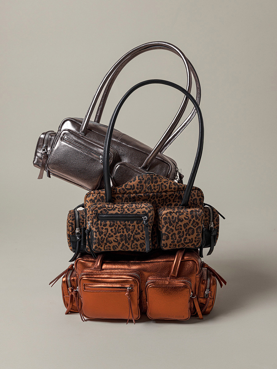 tas-multi-pockets-leder-koper-metallised-lebasset-90s-ginger-zoom-view-materiaal-w56-m-o