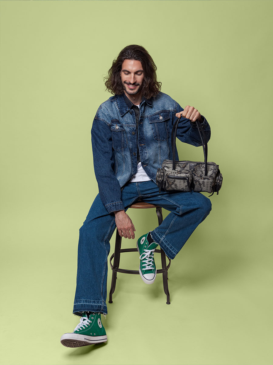 tas-multi-pockets-leder-python-grijs-zwart-lebasset-90s-python-view-zoom-materiaal-w56-p-gre-b