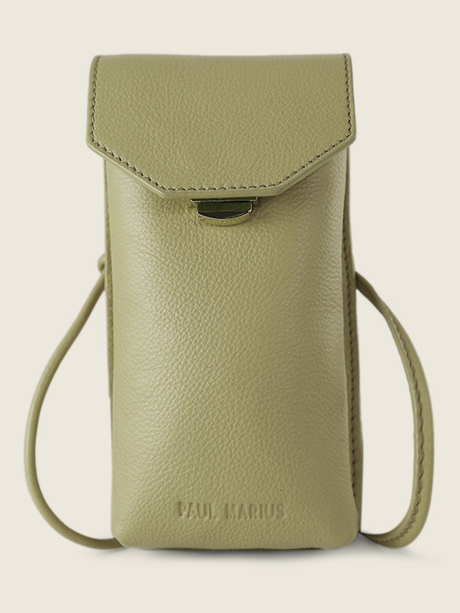 photo-vue-de-face-sac-telefoon-cuir-vert-eva-art-deco-amande-paul-marius-m71-ad-al