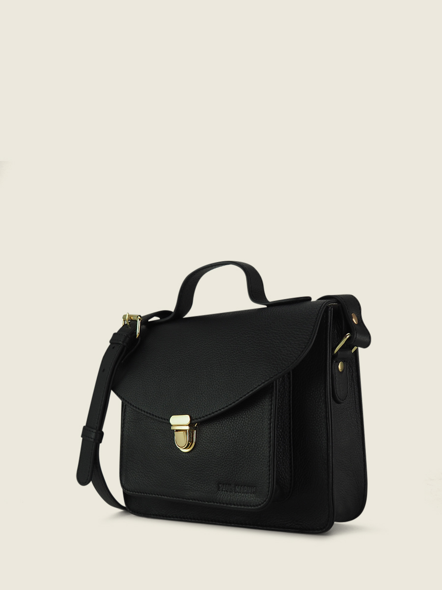 foto-cote-handtas-leder-vrouw-zwart-mademoiselle-george-art-deco-zwart-paul-marius-w05-ad-b