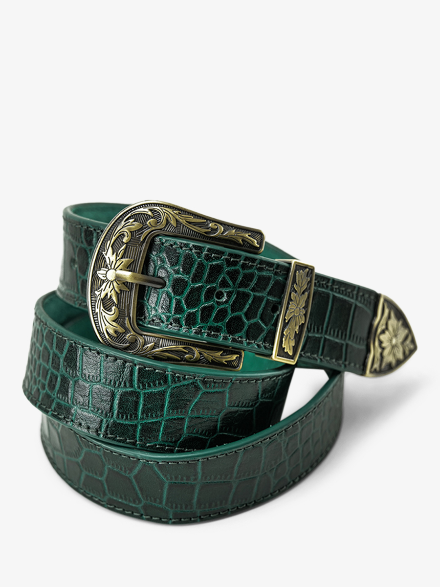 foto-front-vrouw-leren-riem-alligator-groen-paul-marius-lb-w-115-a-dg