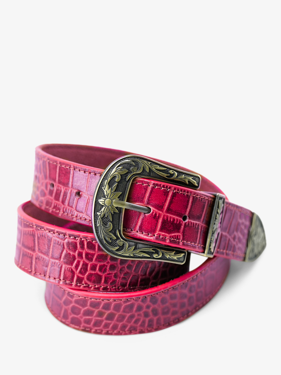 foto-front-vrouw-leren-riem-alligator-pink-paul-marius-lb-w-115-a-pi