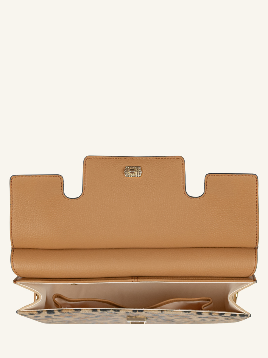 Gabrielle-leopard-beige-lederen-baguette-tas-binnenkant-w42-lp-bei