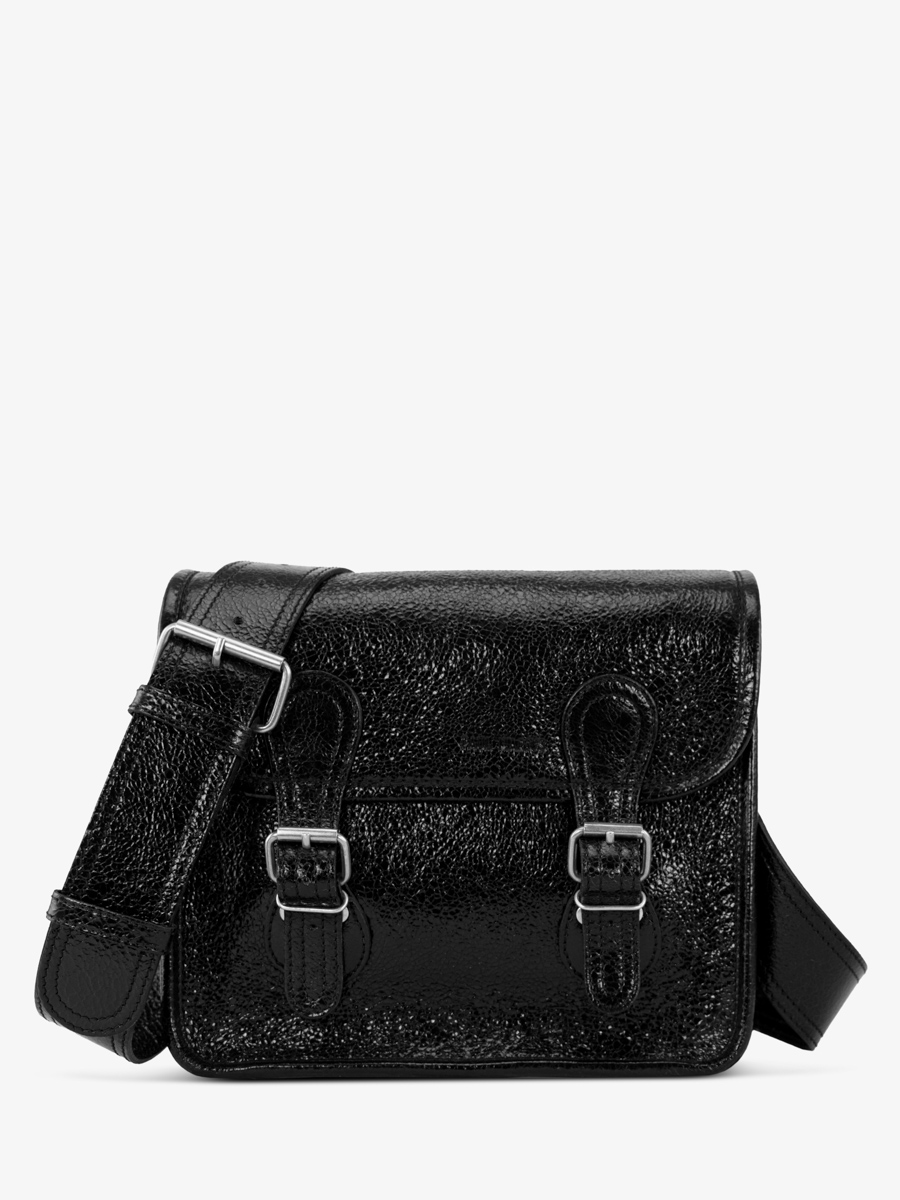 schoudertas-zwart-glitter-lasacoche-s-eclipse-vooraanzicht-m02s10-m-b