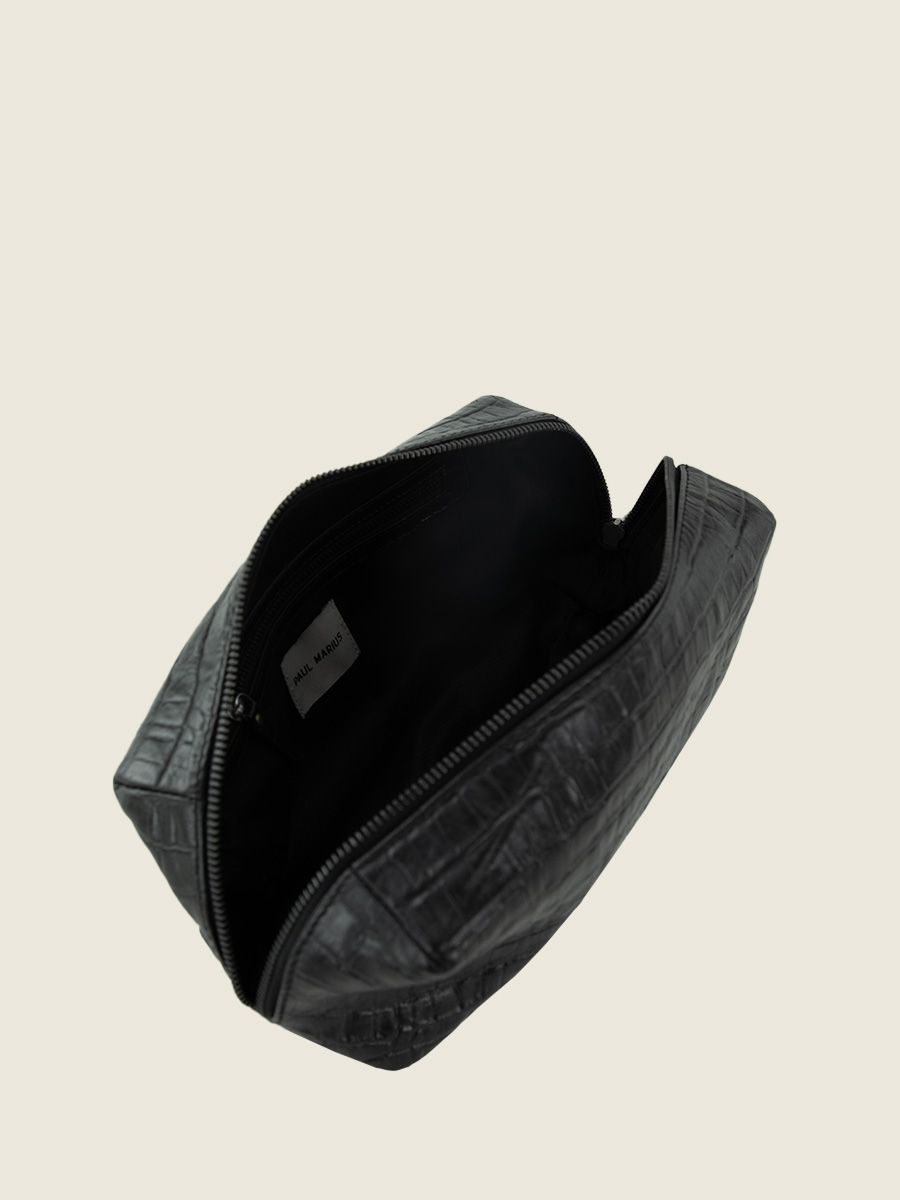 foto-overzich-voorzijde-kleed-zwart-leer-heritage-zwart-van-bladeren-paul-marius-m501-cr-b