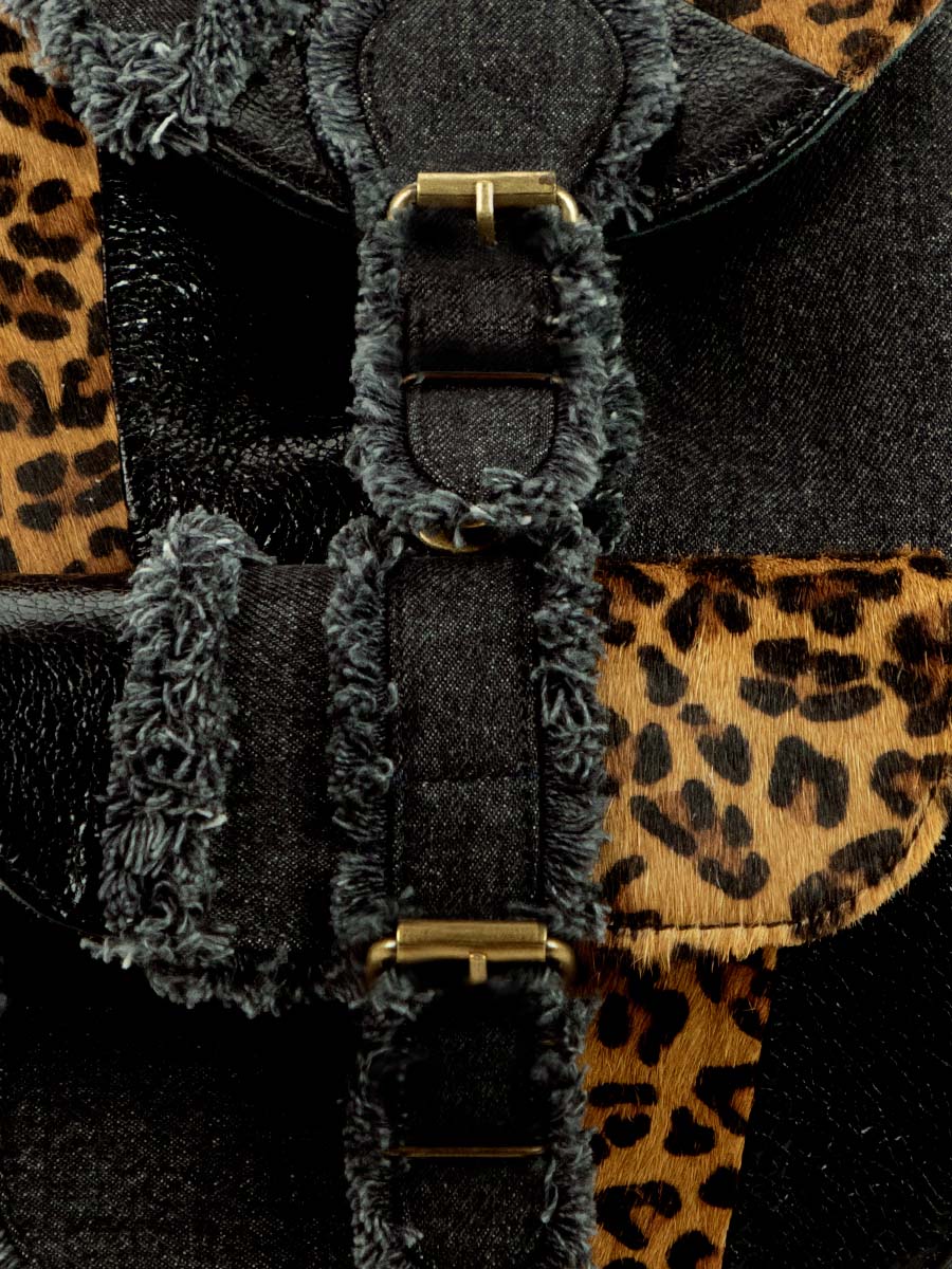 photo-view-zoom-mATERIAL-BAG-BACK-LEATHER-LEOPARD-BLACK-LEATHER-DRESSER-CHIMERE-DENIM-BLACK-PAUL-MARIUS-M40-CH-B-DENIM