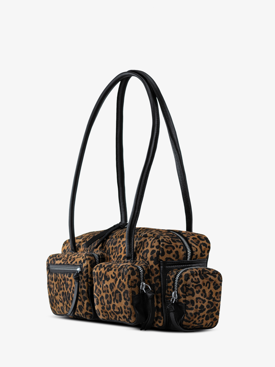 tas-multi-pockets-leer-luipaard-zwart-lebasset-90s-leopard-top-view-w56-lp-b