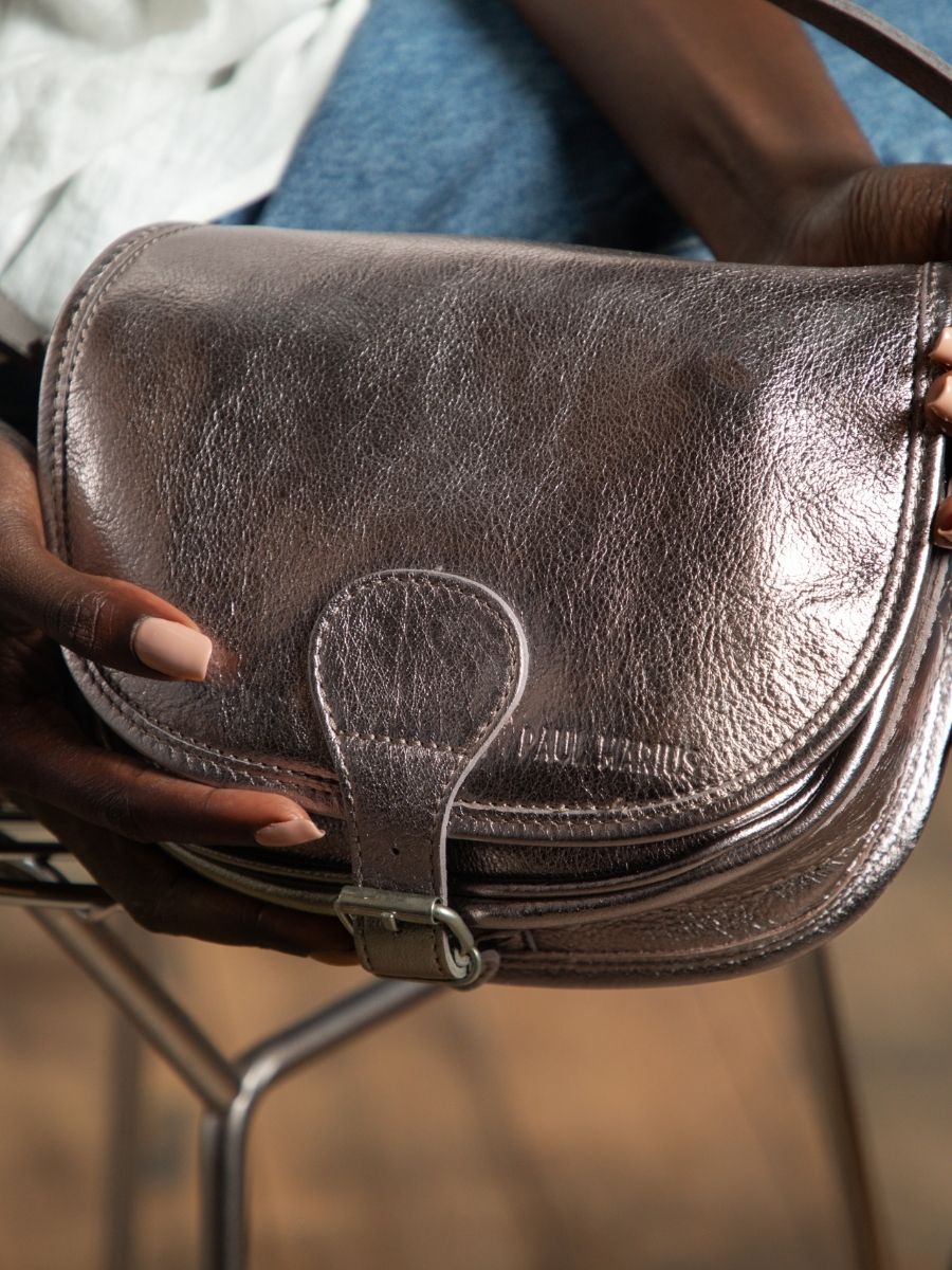 photo-zoom-mATERIAL-STRAP-BAG-LEER-SILVER-LEBOHEMIAN-STEEL-PAUL-MARIUS-M44-GM