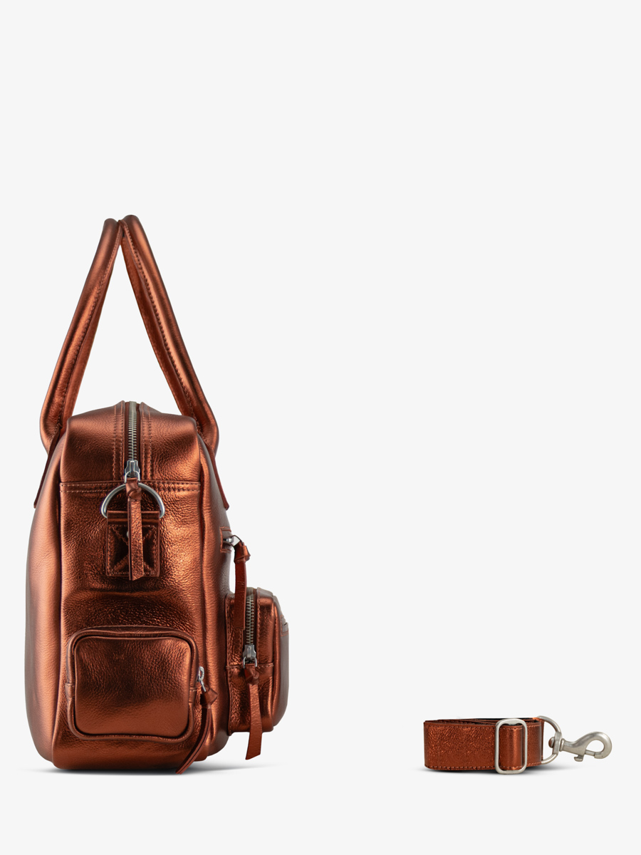 documententas-met-meerdere-vakken-koperkleurig-metaal-ledandy-90s-Ginger-zijaanzicht-w204-m-o