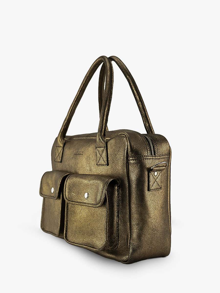 photo-vue-cote-hand-tas-leder-zwart-goud-ledandy-graniet-paul-marius-w04S B-G