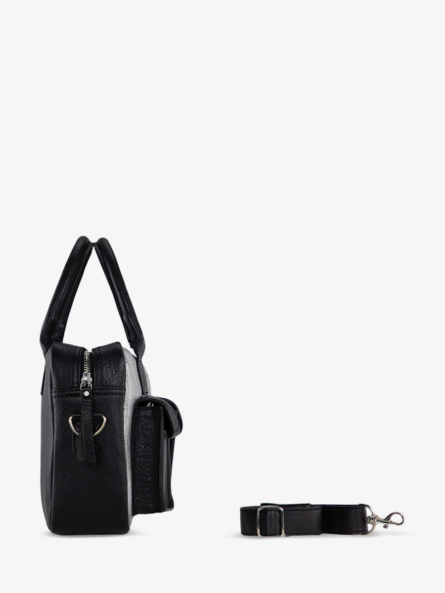 foto-view-handtas-leer-zilver-zwart-ledandy-zilver-paul-marius-w04S-S-B