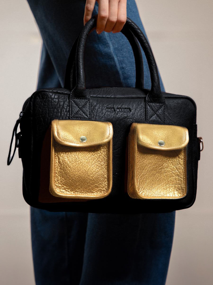 photo-view-zoom-hand-tas-leder-zwart-goud-ledandy-zwart-goud-paul-marius-w04S B-G