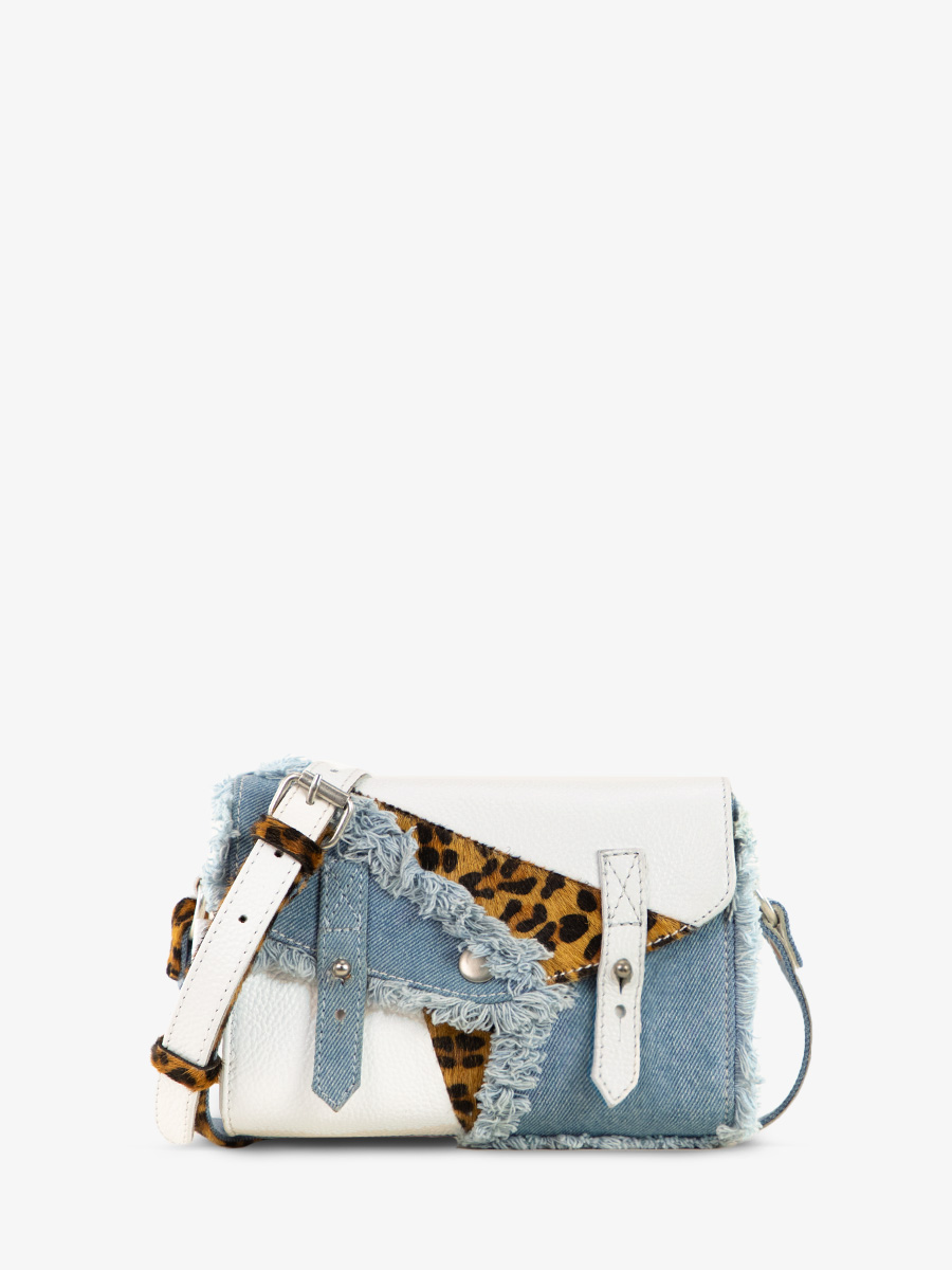 photo-vUE-face-bandouliere-bag-LEATHER-LEOPARD-INDISPENSABLE-CHIMERE-DENIM-WHITE-PAUL-MARIUS-W08S-CH-WENIM-w08S-CH-WENIM