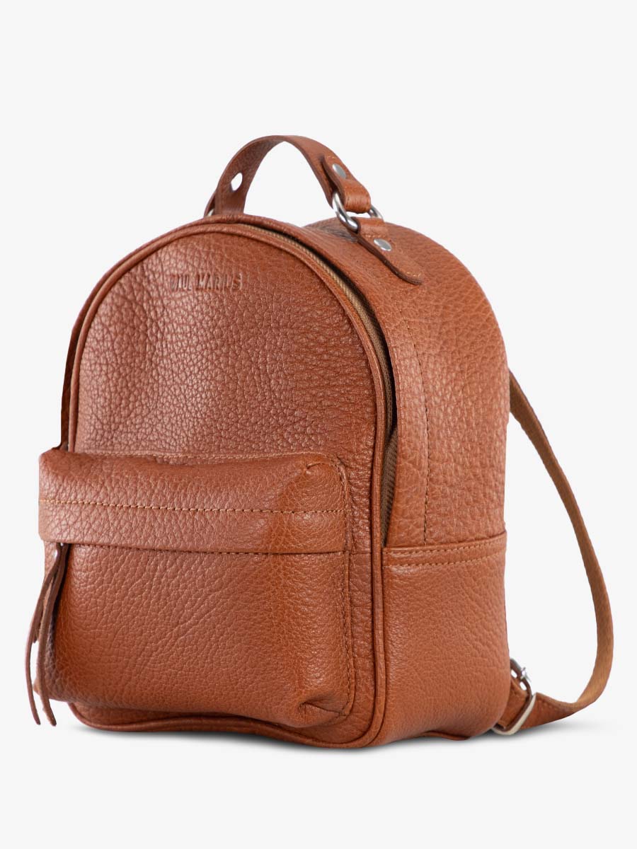 foto-vue-de-cote-petit-sac-a-dos-cuir-femme-marron-lemini-intrepide-naturel-paul-marius-m37s-l