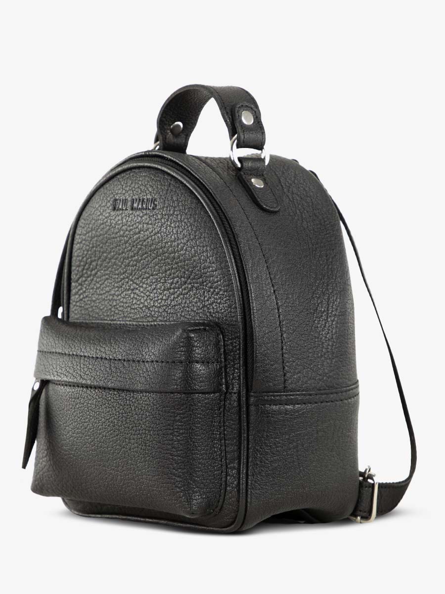 foto-vue-de-cote-petit-sac-a-dos-cuir-femme-noir-lemini-intrepide-noir-paul-marius-m37s-b
