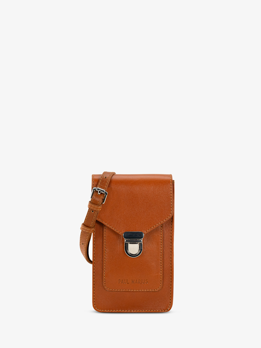 telefoontasje-bruin-leer-leporte-telefoon-cognac-vooraanzicht-m88-co