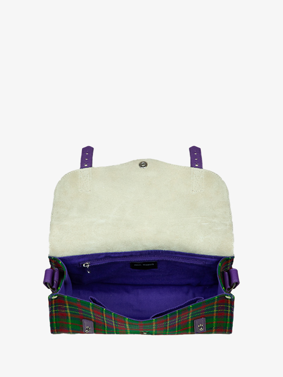 photo-view-INTERIEUR-BANDOULIERE-BAG-LEATHER-TARTAN-CLOTH-INDISPENSABLE-VERSUS-PAUL-MARIUS-W08-SCO-GR-P