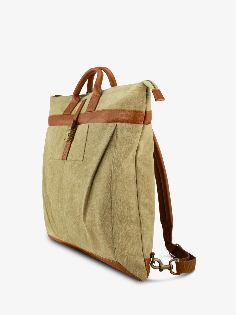 handtas-rugzak-aviateur-cognac-geolied canvas-zijaanzicht-b07-oco-gc