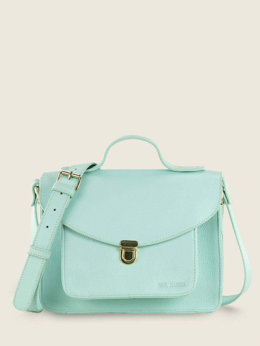 foto-gezicht-hand-tas-leder-blauw-mademoiselle-MADEMOISELLE-GEORGE-AZUR-BLUE-CIEL-PAUL-MARIUS-W05-AZ-L-BLU