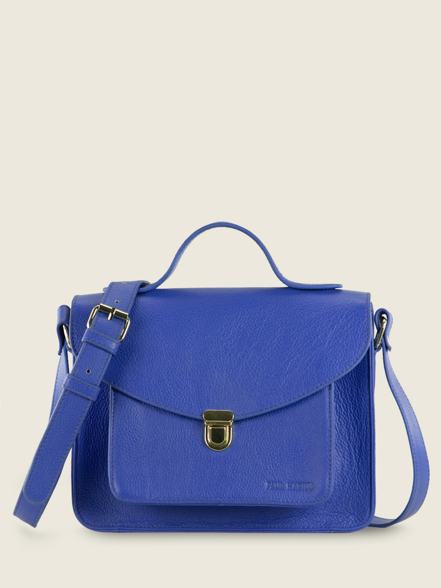 foto-gezicht-hand-tas-leder-blauw-MADEMOISELLE-GEORGE-AZUR-BLUE-ROI-PAUL-MARIUS-W05-AZ-BLU