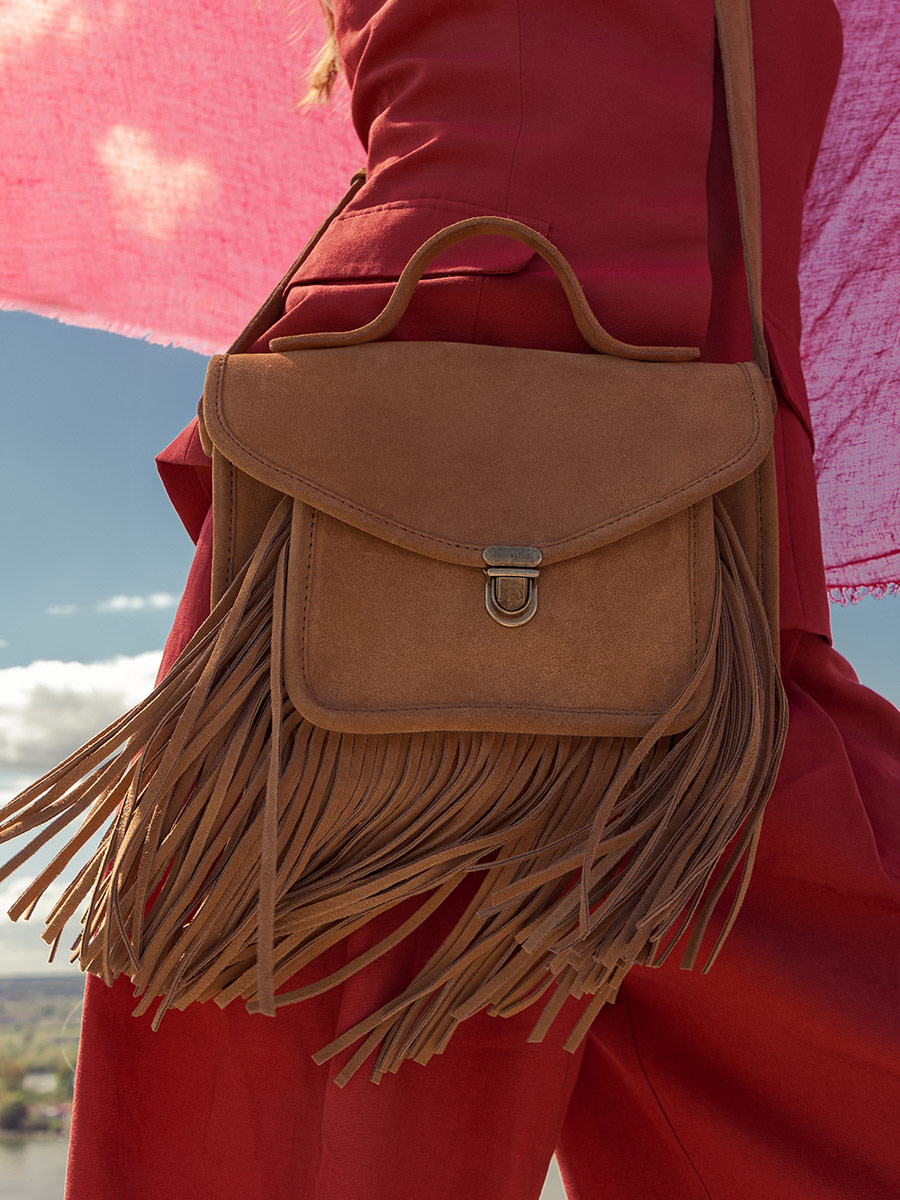 handtas-bruin-MADEMOISELLE-GEORGE-FOLK-HAVANE-VUE-COTE-W05-FOL-SU-L