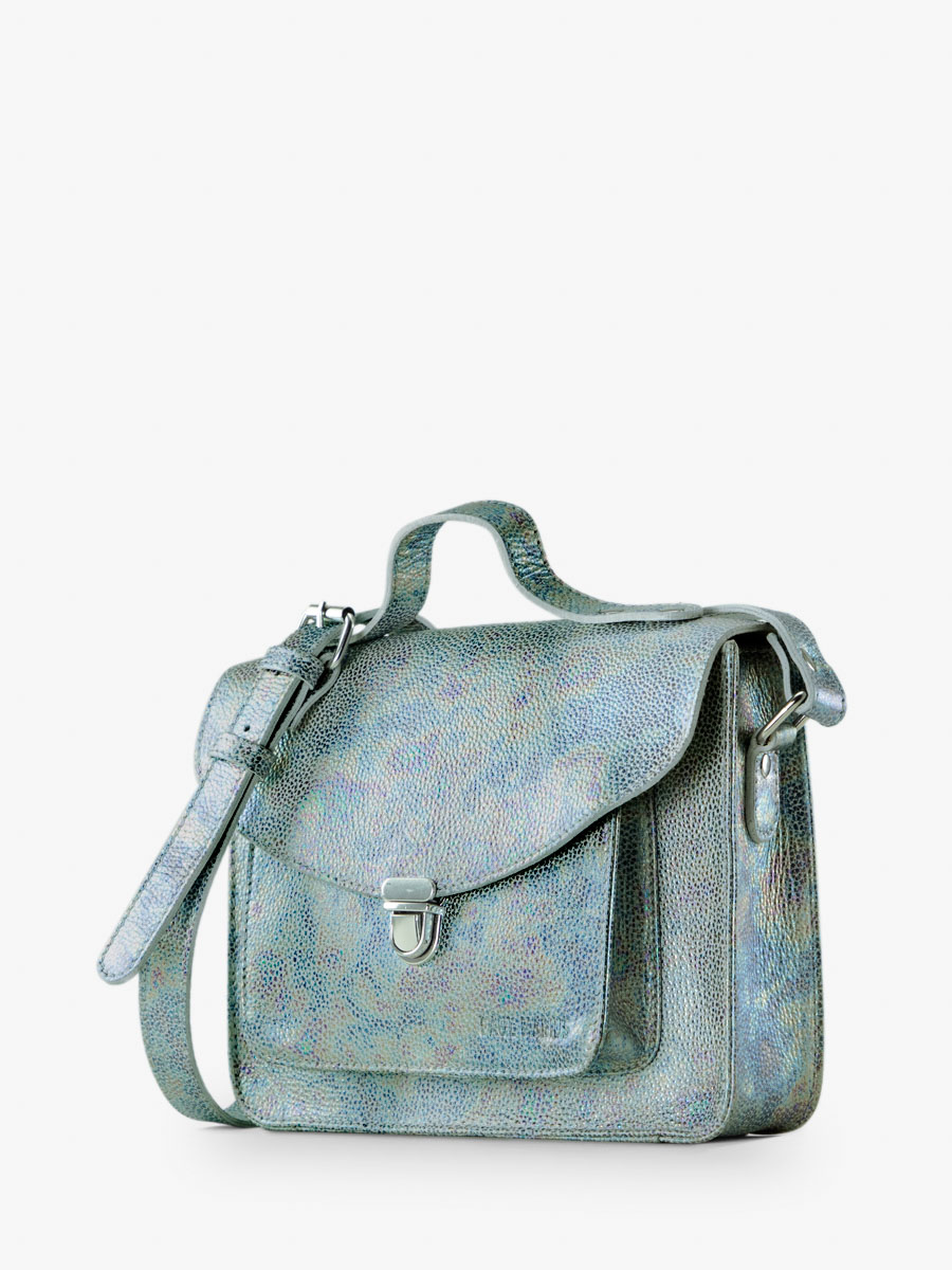 photo-vUE-cOTE-HAND-BAG-LEATHER-WHITE-HOLOGRAPHIC-MADEMOISELLE-GEORGE-GRANITE-PAUL-MARIUS-W05-GRA-W