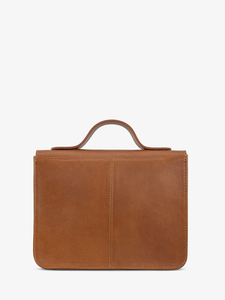 bruin leder-bandelier-tas-mademoiselle-george-le-mans-klassiek-2025-rug-w05-lemans25-l