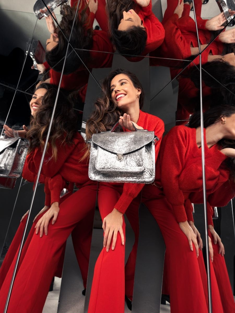 HANDTAS-MADEMOISELLE-GEORGE-MIRROR-SILVER-FACE-W05-MIR