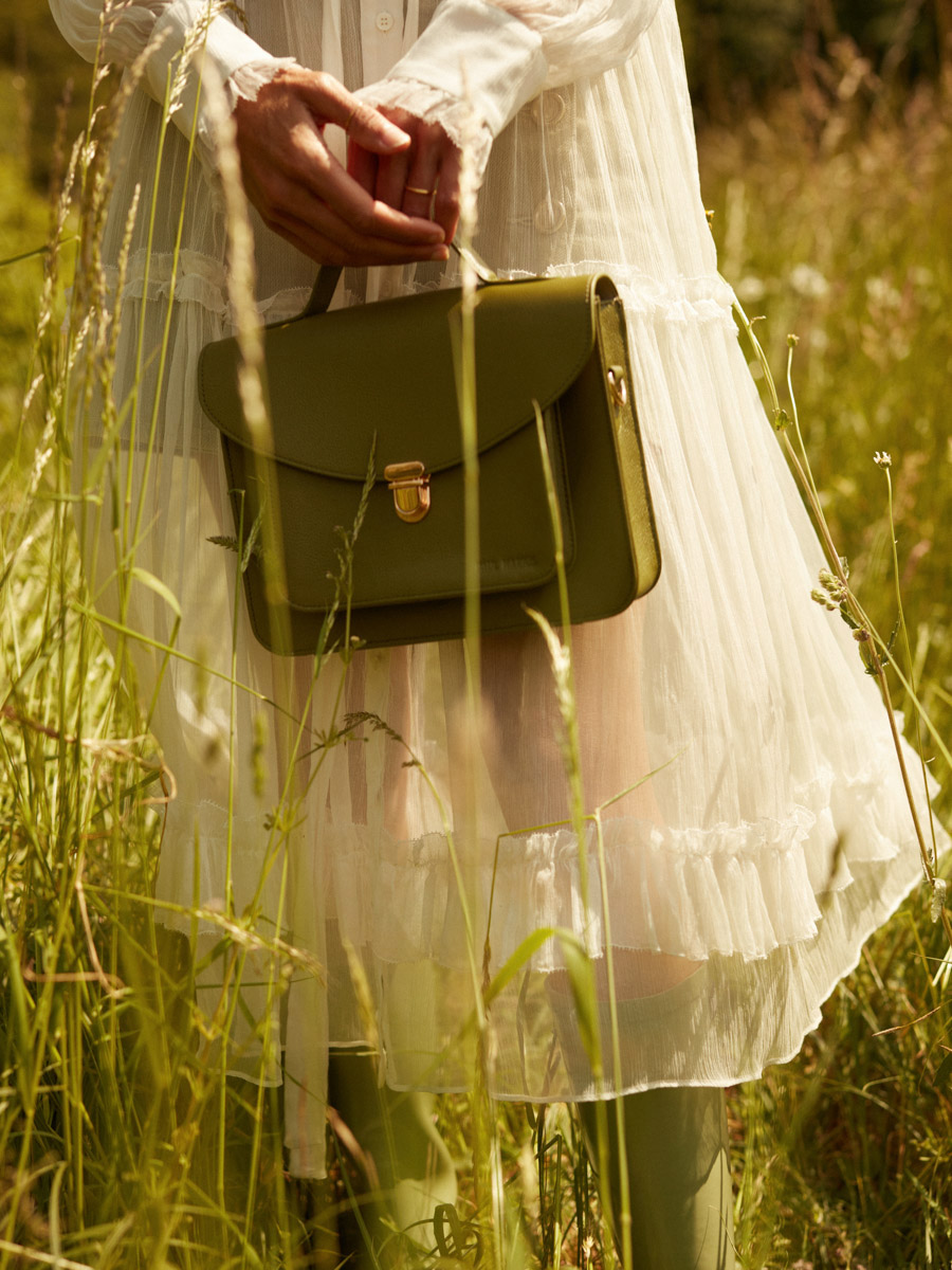 tas-bandouliere-leder-MADEMOISELLE-GEORGE-N2-GROEN-OLIVE-VIEW-DOOR-W105-GR-O