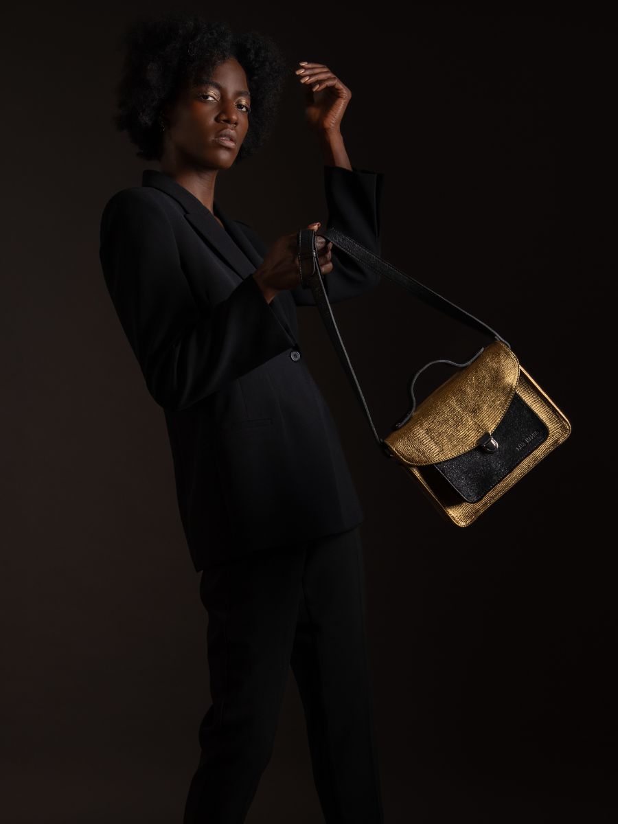 foto-overzicht-hand-tas-drager-goud-LEER-zwart-MADEMOISELLE-GEORGE-GOLD-BLACK-PAUL-MARIUS-W05-L-G-B