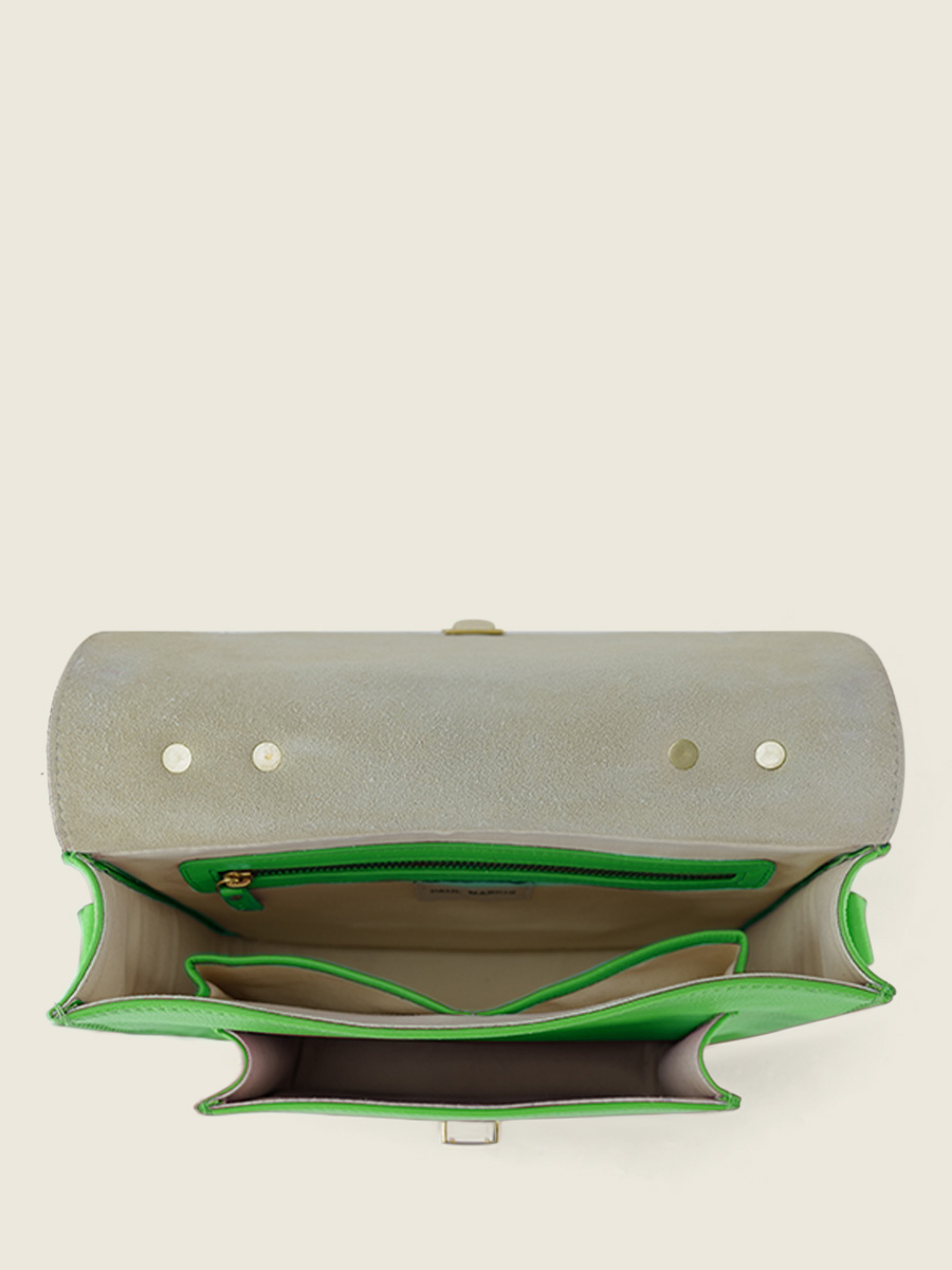 foto-vUE-INTERIEUR-BANDOULIERE-BAG-LEATHER-GROEN-MADEMOISELLE-GEORGE-SORBET-KIWI-PAUL-MARIUS-W05-SB-GR