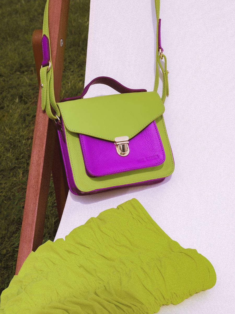 photo-face-mini-bandouliere-bag-LEER-GROEN-PURPLE-MADEMOISELLE-GEORGE-XS-SORBET-APPLE-CASSIS-PAUL-MARIUS-W05XS-SB-LGR-P