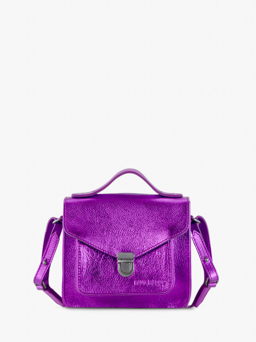 photo-focus-gezicht-handtas-leder-paars-metallic-mademoiselle-george-xs-bonbon-paul-marius-w05xs-m-p