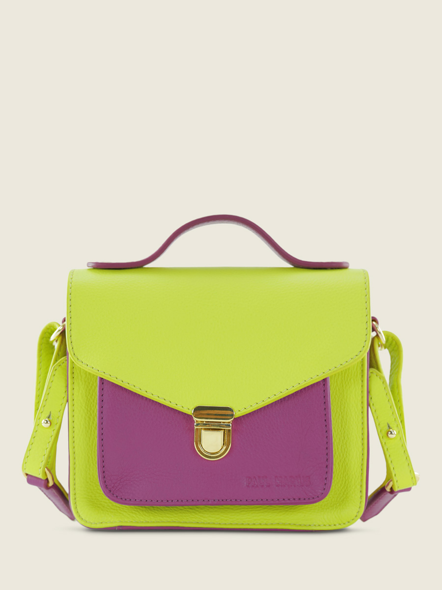 foto-video-cote-mini-bandouliere-bag-LEATHER-GROEN-PURPLE-MADEMOISELLE-GEORGE-XS-SORBET-APPLE-CASSIS-PAUL-MARIUS-W05XS SB LGR-P