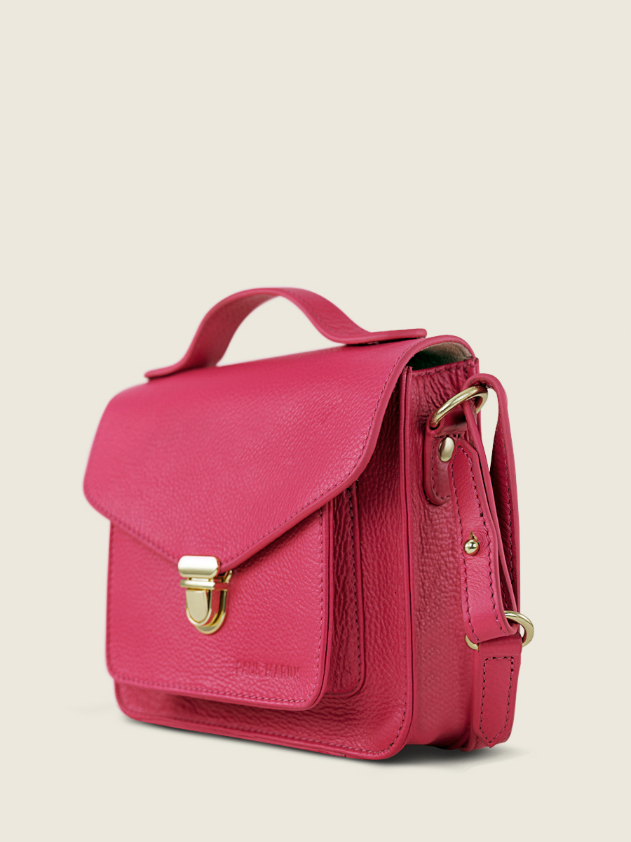 photo-vue-cote-mini-sac-bandouliere-cuir-roze-mademoiselle-george-xs-sorbet-framboise-paul-marius-w05XS-SB-PI W05XS-SB-PI