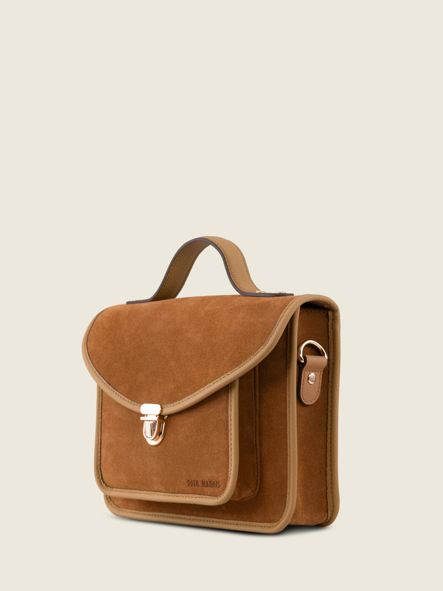 bruine leren-bandtas-mademoiselle-george-n2-fauve-w105-su-co