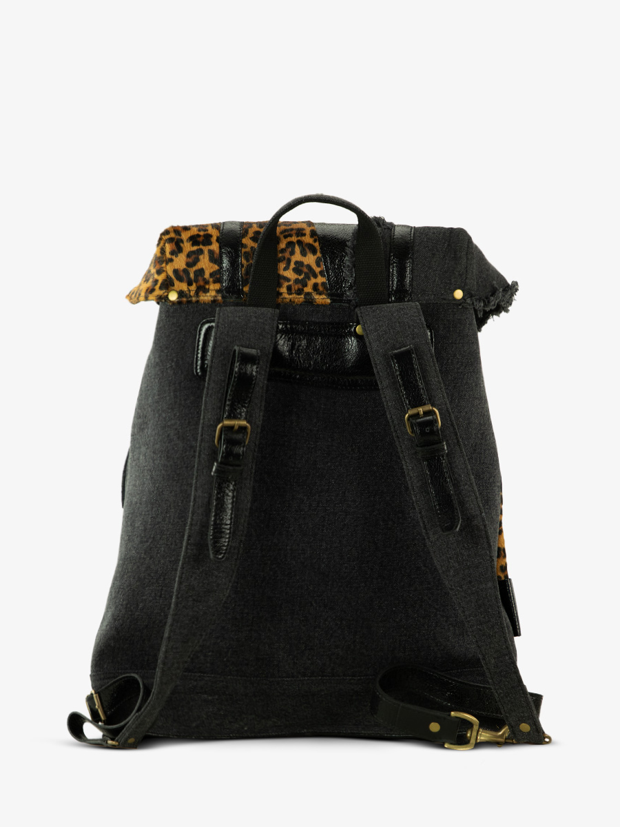 photo-vue-de-dos-sac-a-dos-cuir-femme-leopard-noir-monlegionnaire-chimere-denim-noir-paul-marius-bbp-ch-B-DENIM