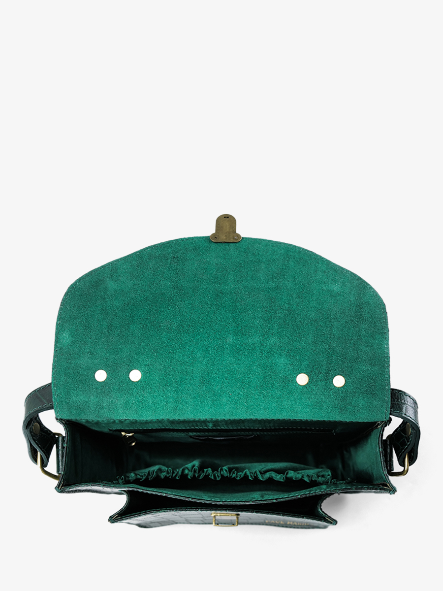 photo-interieur-bandouliere-bag-LEATHER-WOMAN-MADEMOISELLE-GEORGE-ALLIGATOR-GREEN-PAUL-MARIUS-W05-A-DG