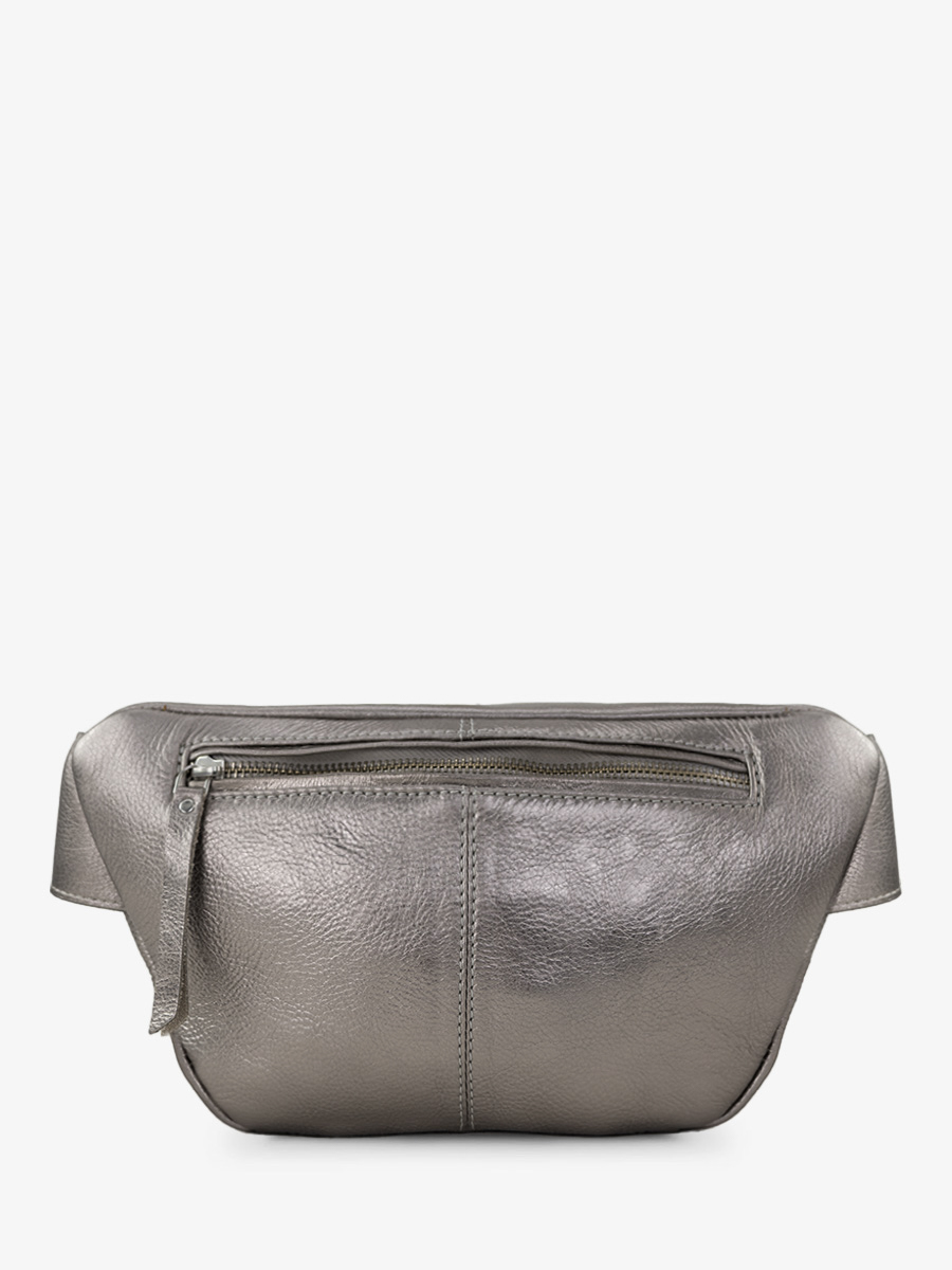 photo-vUE-de-cote-banana-bag-leer-zilver-vrouw-labana-steel-paul-marius-m503-gm