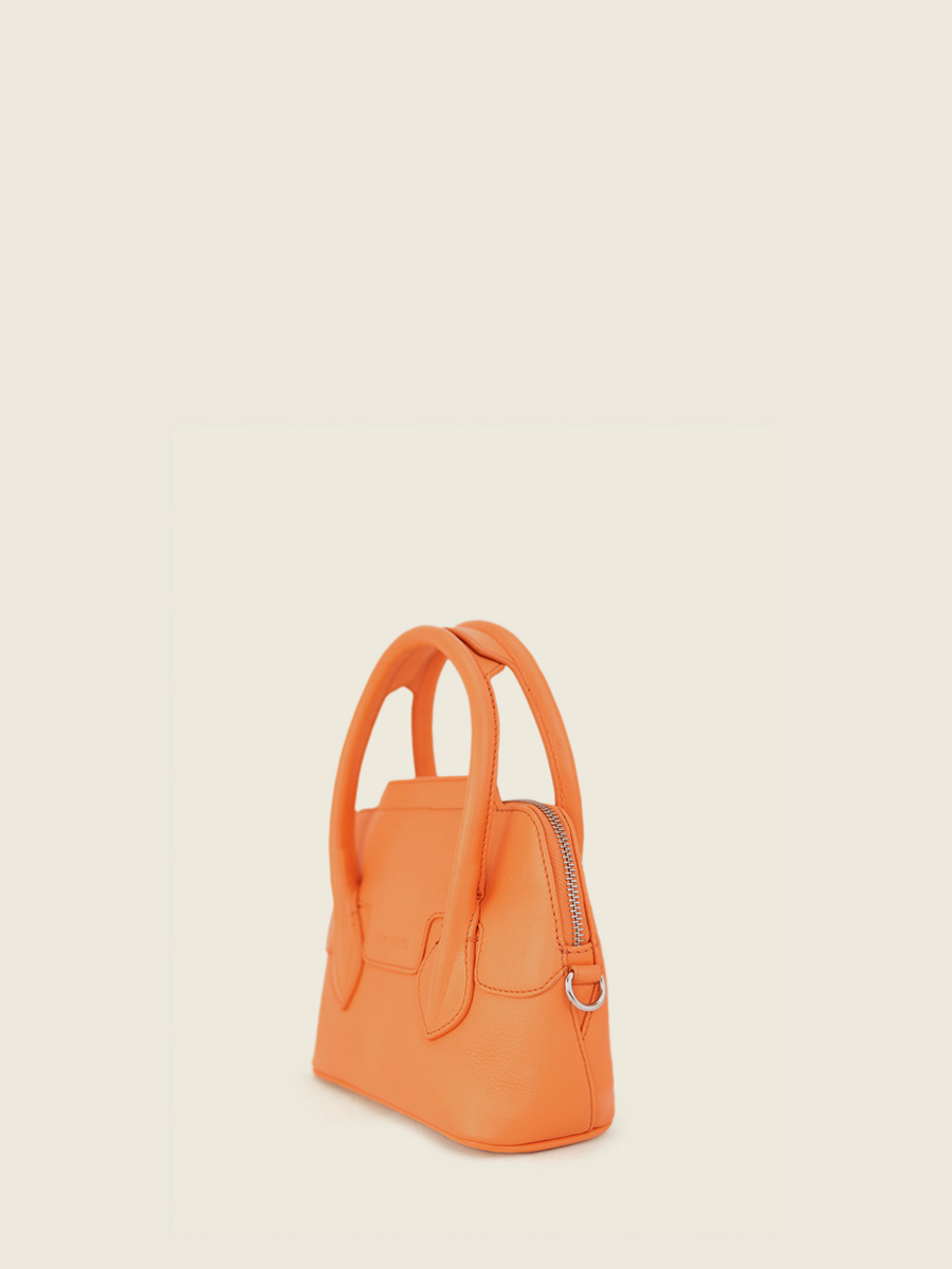 foto-achterkant-mini handtas-leder-oranje-gisele-xs-pastel-apricot-paul-marius-w32xs-pt-o