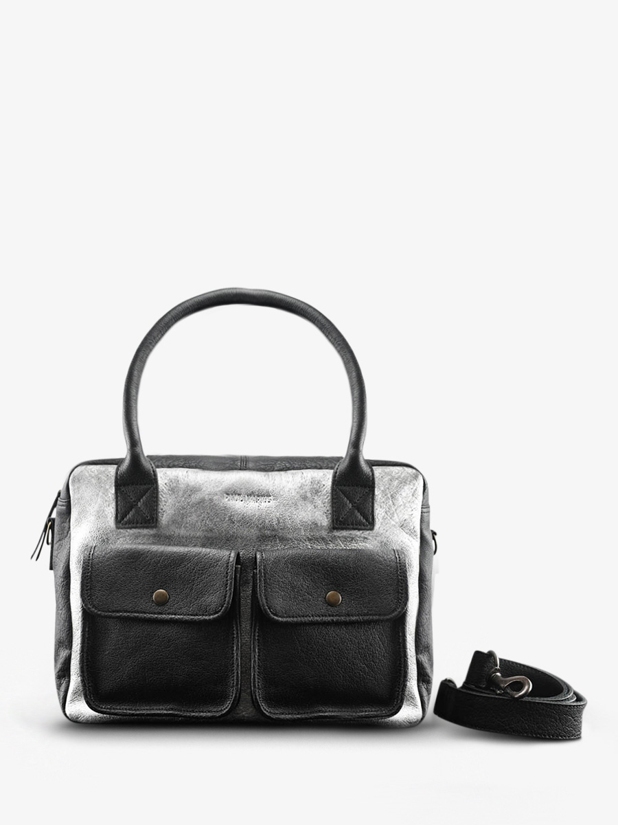 foto-gezichtsdocumenthouder-vrouw-leder-zilver-zwart-ledandy-zilver-zwart-paul-marius-w04-s-b