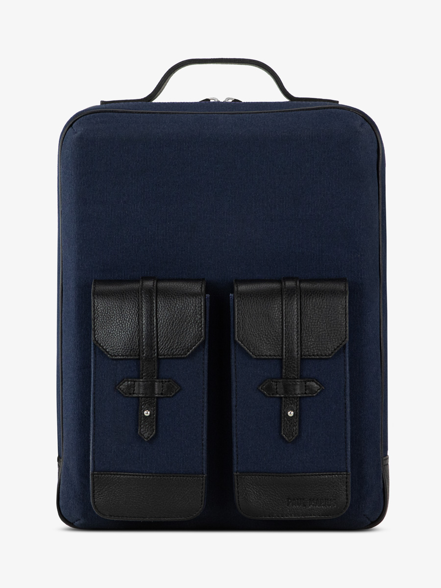 photo-front-sac-a-dos-cuir-unisex-blauw-zwart-stedelijk-black-nile-blauw-marine-paul-marius-b08-obl-bluc