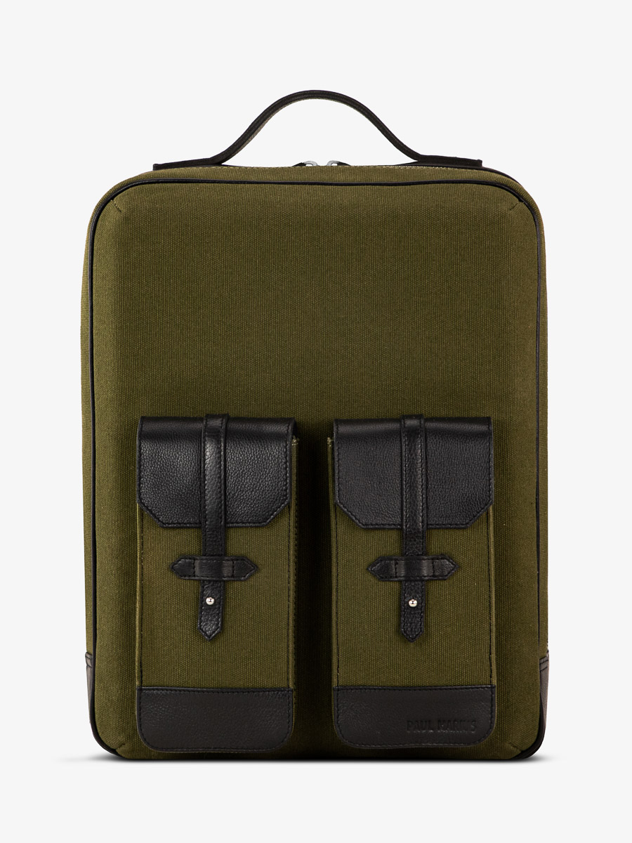 foto-voor-aanzicht-rugzak-leer-unisex-zwart-kaki-stedelijk-zwart-toilet-kaki-paul-marius-b08-obl-gc