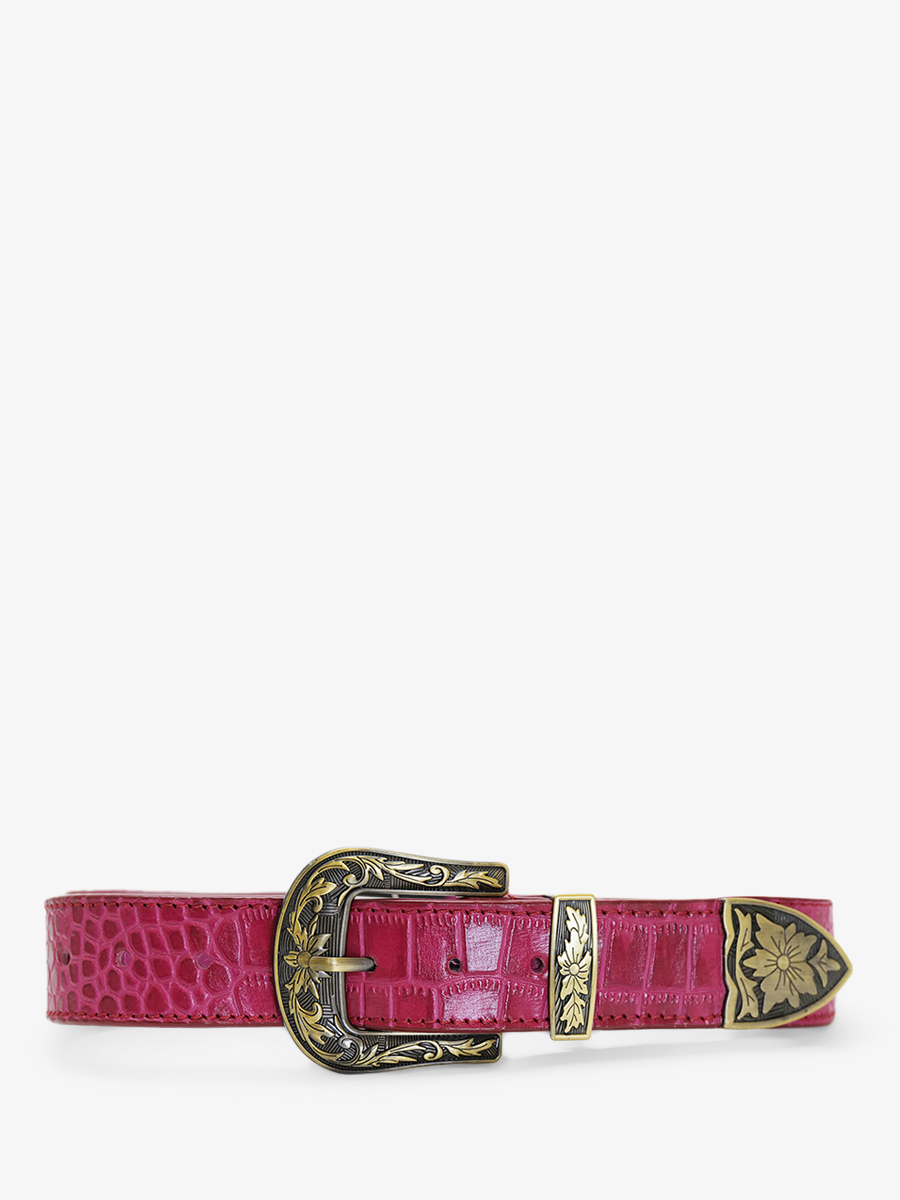 foto-interieur-vrouw-leren-alligator-riem-pink-paul-marius-lb-w-115-a-pi