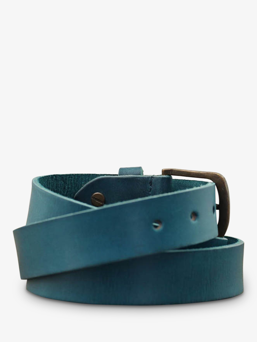 photo-back-picture-leather-belt-for-man-and-woman-blue-acet belt-a-buckle-blue-pool-paul-marius-lb-95-blu