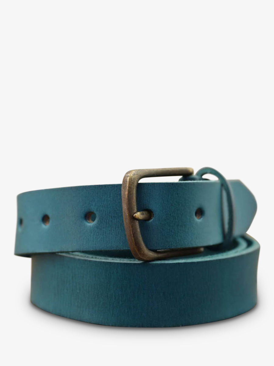 photo-vUE-de-cote-leder-riem-voor-mannen-en-vrouwen-blauwe-riem-een-buckle-blauwe-pool-paul-marius-lb-95-blu
