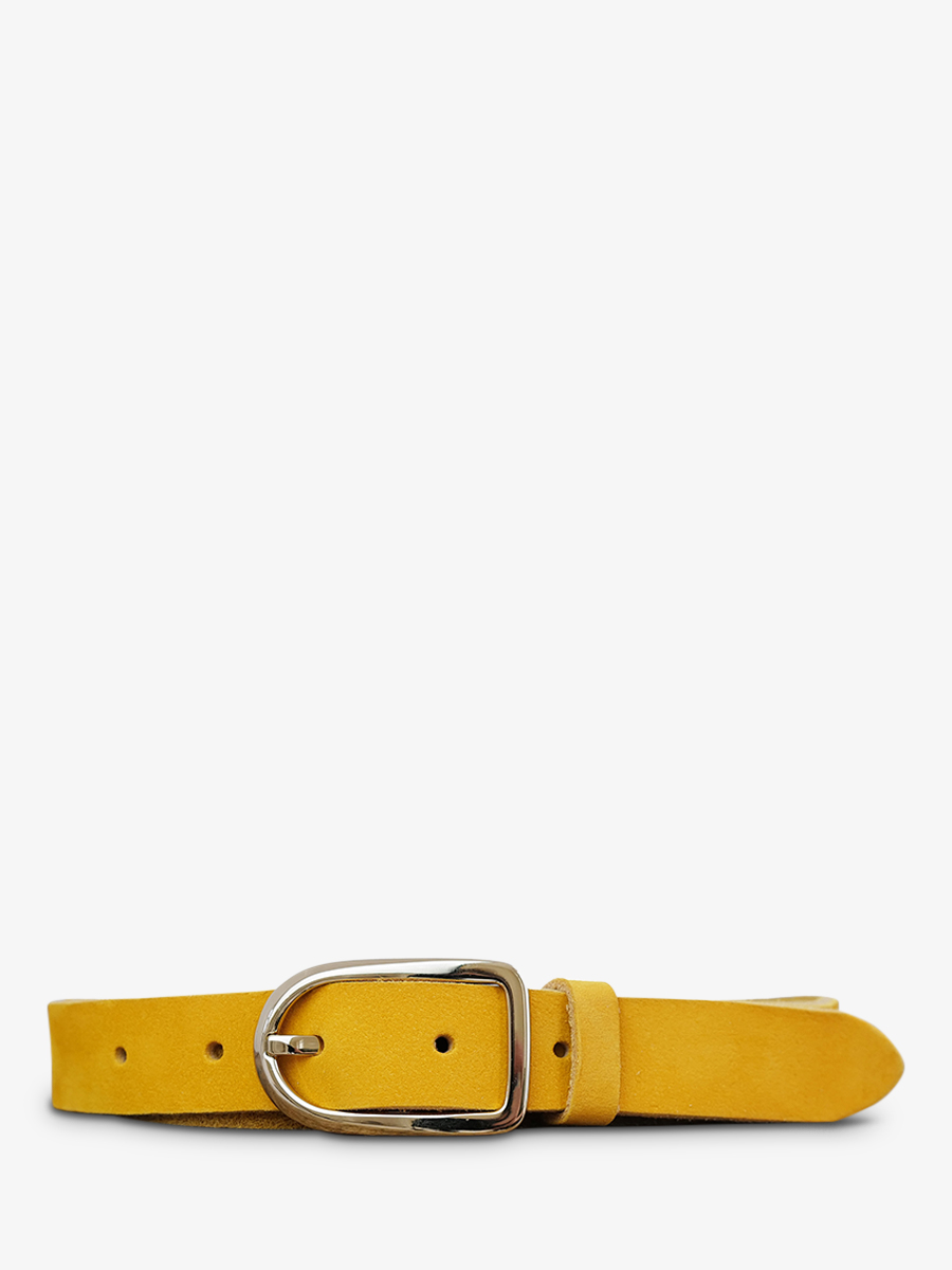 photo-front-picture-leather-belt-for-mannen-and-women-yellow-magnificent-belt-nubuck-25mm-safran-paul-marius-cdv-25-n-y