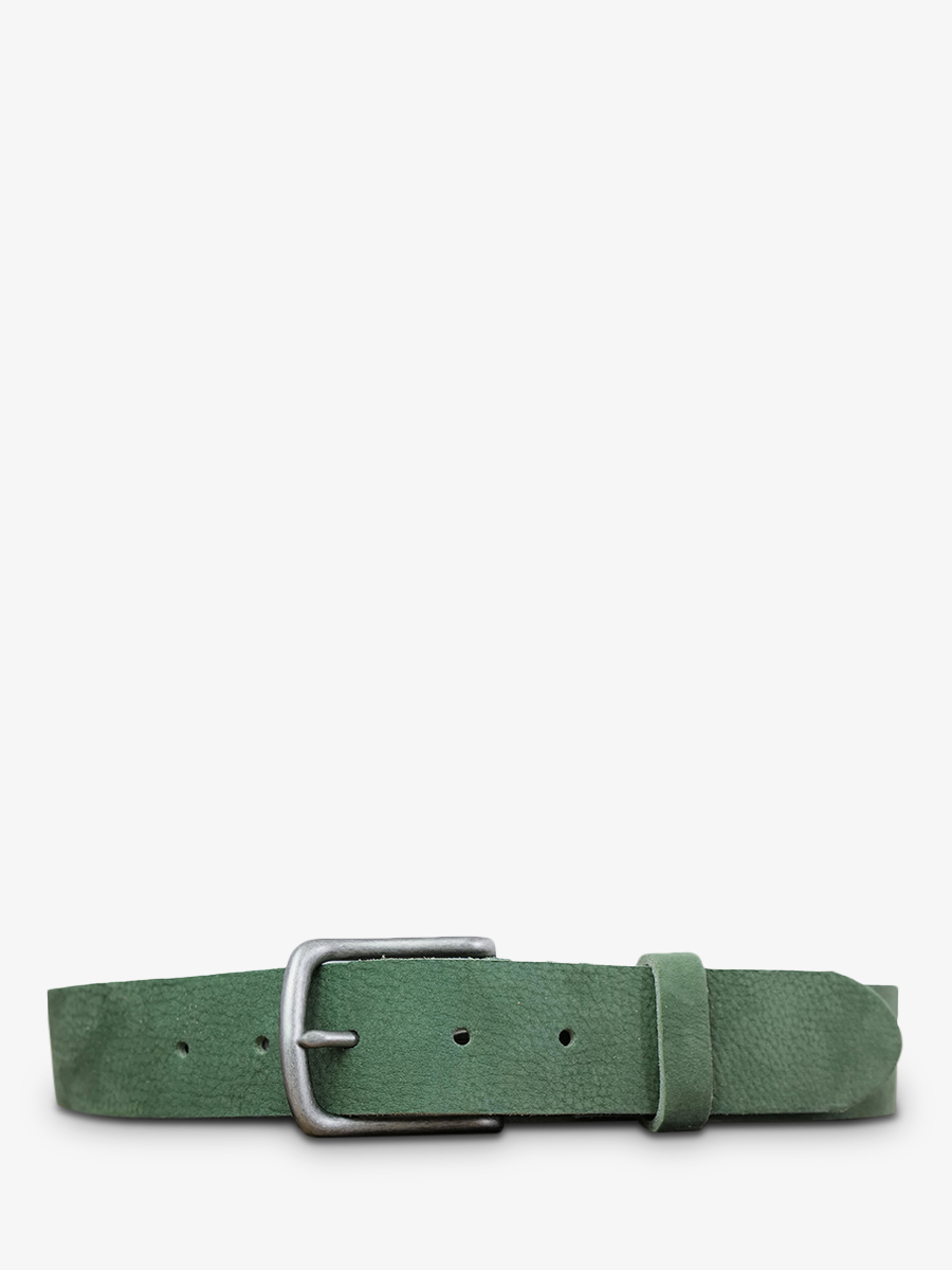 photo-front-picture-leather-belt-for-mannen-en-vrouwen-green-magnificent-belt-nubuck-35mm-green-almond-paul-marius-cdv-35-n-ga