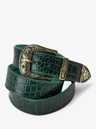 LaCeinture Western Alligator Riem - Malachiet