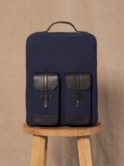 Urbain - Zwart / Navy Canvas